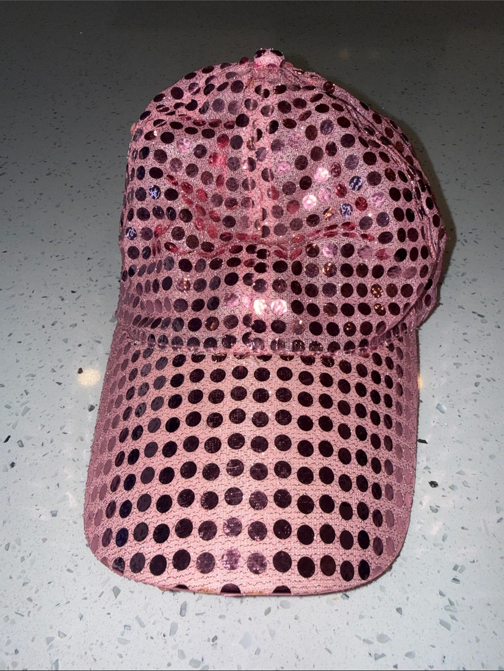 Pink sequin fashion hat
